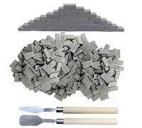 Woohome Mini Scale Mattoni Modello 500 Pz Mattoni in Miniatura 1:16 Mini Mattoni per Micro Paesaggio, Fai Da Te Casa Delle Bambole in Mattoni Diorama Fairy, Gris