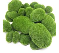 Woohome Muschio Artificiale, 30 Pz 3 Taglia Artificiale Moss Rocks Stones Verde Decorazioni Finte di Muschio per Composizioni Floreali, Giardini Fatati e Artigianato