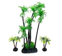 Woohome Palme Da Cocco, 44 Pz Palme Da Cocco Verdi Modello Albero di Cocco Charming con 5 Pz Mini Ombrello per Modellismo Ferroviario Architettura Diorama Paesaggio Fai Da Te (Style A)