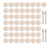 Woohome Ruota di Lucidatura in Feltro, 50 Pz Strumenti di Lucidatura Lana, Testa Della Mola in Feltro di Lana per Utensili Rotanti Gioielli, Vetro, Metallo