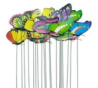 Woohome Set di 20 Pz Farfalle Decorative Giardino, 2 Dimensione Farfalle da Giardino Colorato Terrazza Ornamenti per Esterni Cortile Terrazza Fioriera Vaso di Fiori Giardino Decorazione