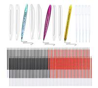 Woohome Stampi per Penna a Sfera in Resina, 6 Pz Stampi per Penne a Sfera in Silicone con 100 Pz Penne a Sferaper Creazioni Artigianato DIY Penna