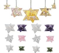 Woohome Stampi per Resina, 6 Pz Pendente 3D Forma Stella Stampi in Resina Silicone Esagramma Stampi Gioielli Resina Silicone per Resina Fai Da Te e Ciondolo