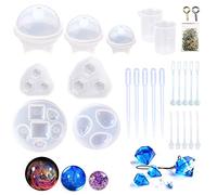 Woohome Stampo in Silicone Muffa di Pendente Ciondoli Sfera Resina Strumenti per (7)