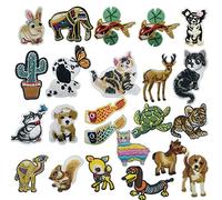 Woohome Toppa Termoadesiva, 23 Pz Misto Animale Pesce Rosso Toppe per Vestiti Patch Termoadesiva Toppe da Cucire Applicazioni per Giubbotti, Vestiti, Maglietta, Jeans, Zaini