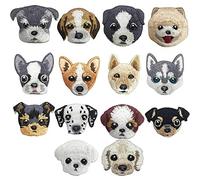 Woohome Toppe Termoadesive, 14 Pz Cane Toppe Applique Termoadesive Carina Fai da Te Vestiti Patch Adesivi, per Maglietta Jeans Abbigliamento Borse