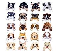 Woohome Toppe Termoadesive, 20 Pz Cane Toppe Applique Termoadesive Carina Fai da Te Vestiti Patch Adesivi, per Maglietta Jeans Abbigliamento Borse