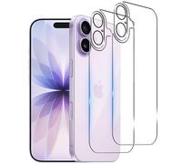 Wookfiss Back Vetro Temperato per iPhone 17, 2 Pezzi Back Pellicola Protettiva e 2 Pezzi Pellicola Fotocamera, Durezza 9H, HD Anti Graffio Film compatibile con iPhone 17