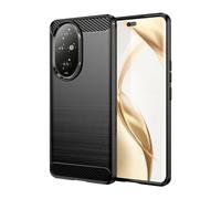 Wookfiss Cover per Honor 200 Pro 5G Custodia, [Fibra di Carbonio] Morbido TPU Custodia, Anti Scivolo Anti Antiurto Case per Honor 200 Pro-Nero