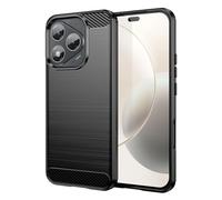 Wookfiss Cover per Honor 400 Lite 5G Custodia, [Fibra di Carbonio] Morbido TPU Custodia, Anti Scivolo Anti Antiurto Case -Nero