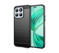 Wookfiss Cover per Honor X8B Custodia, [Fibra di Carbonio] Morbido TPU Custodia, Anti Scivolo Anti Antiurto Case per Honor X8B -Nero