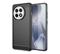 Wookfiss Cover per OnePlus 13R Custodia, [Fibra di Carbonio] Morbido TPU Custodia, Anti Scivolo Anti Antiurto Case per OnePlus 13R -Nero