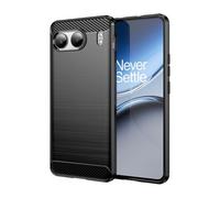 Wookfiss Cover per OnePlus Nord 4 Custodia, [Fibra di Carbonio] Morbido TPU Custodia, Anti Scivolo Anti Antiurto Case per OnePlus Nord 4 -Nero