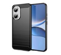 Wookfiss Cover per Xiaomi POCO F7 5G Custodia, [Fibra di Carbonio] Morbido TPU Custodia, Anti Scivolo Anti Antiurto Case -Nero
