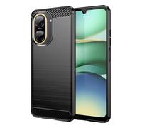 Wookfiss Cover per Xiaomi Redmi A5 4G/ Poco C71 Custodia, [Fibra di Carbonio] Morbido TPU Custodia, Anti Scivolo Anti Antiurto Case -Nero