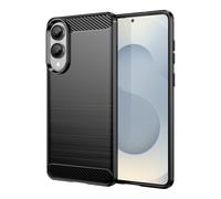 Wookfiss Custodia per Samsung Galaxy S25 edge Cover, [Fibra di Carbonio] Morbido Silicone TPU Custodia, Anti Scivolo Antigraffio Case per Samsung Galaxy S25 edge -Nero