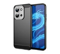 Wookfiss Custodia per Xiaomi Redmi 15C 4G Cover, [Fibra di Carbonio] Morbido Silicone TPU Custodia, Anti Scivolo Antigraffio Case per Xiaomi Redmi 15C 4G -Nero