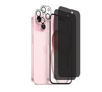 Wookfiss Privacy Vetro Temperato per iPhone 15, 2 Pezzi Pellicola Protettiva e 2 Pezzi Pellicola Fotocamera, Durezza 9H, Anti Graffio Film compatibile con iPhone15