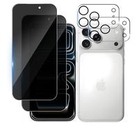 Wookfiss Privacy Vetro Temperato per iPhone 17 Pro Max, 2 Pezzi Pellicola Protettiva e 2 Pezzi Pellicola Fotocamera, Durezza 9H, Anti Graffio Film