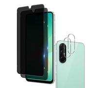 Wookfiss Privacy Vetro Temperato per Samsung Galaxy A26/A17 5G, 2 Pezzi Pellicola Protettiva e 2 Pezzi Pellicola Fotocamera, Durezza 9H, Anti Graffio Film compatibile con Galaxy A26 5G