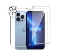 Wookfiss Vetro Temperato (2)+ Back Pellicola (1)+ Proteggi Lenti (1) per iphone 13 pro, Pellicola Protettiva Posteriore Vetro Temperato Anti-graffio Copertina Completa Durezza per iphone 13 pro