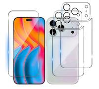 Wookfiss Vetro Temperato per iP17 Pro Max Back Pellicola Protettiva(2)+Pellicola Protettiva(1) +Proteggi Lenti(2) Anti Graffi HD Trasparenza Protettiva Film for iP17 Pro Max