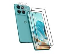 Wookfiss Vetro Temperato per Motorola Moto Edge 60 Fusion/60 Pro/60 5G, 2 Pezzi 3D Pellicola Protettiva+ 2 Pezzi Pellicola Fotocamera, Anti Graffi HD Trasparenza Protettiva Film.