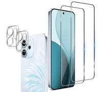 Wookfiss Vetro Temperato per OPPO Reno 14 F 5G/Reno 14F 5G, 2 Pezzi Pellicola Protettiva e 2 Pezzi Pellicola Fotocamera, Anti Graffio, Senza Bolle, Durezza 9H, Ultra Trasparente, Ultra Resistente