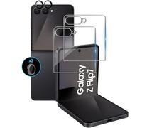 Wookfiss Vetro Temperato per Samsung Galaxy Z Flip 7, 2 Pezzi Pellicola Protettiva e 2 Pezzi Pellicola Fotocamera, Anti Graffio, Senza Bolle, Durezza 9H, Ultra Trasparente, Ultra Resistente