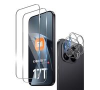 Wookfiss Vetro Temperato per Xiaomi 17T 5G, 2 Pezzi Pellicola Protettiva e 2 Pezzi Pellicola Fotocamera, Anti Graffio, Senza Bolle, Durezza 9H, Ultra Trasparente, Ultra Resistente