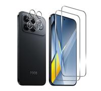 Wookfiss Vetro Temperato per Xiaomi POCO F8 Ultra, 2 Pezzi Pellicola Protettiva e 2 Pezzi Pellicola Fotocamera, Anti Graffio, Senza Bolle, Durezza 9H, Ultra Trasparente, Ultra Resistente