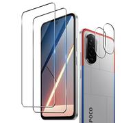 Wookfiss Vetro Temperato per Xiaomi POCO M7 4G/POCO M7 Plus 5G, 2 Pezzi Pellicola Protettiva e 2 Pezzi Pellicola Fotocamera, Anti Graffio, Senza Bolle, Durezza 9H, Ultra Trasparente, Ultra Resistente