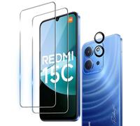 Wookfiss Vetro Temperato per Xiaomi Redmi 15C 4G Pellicola Protettiva(2) +Proteggi Lenti(1) Anti Graffi HD Trasparenza Protettiva Film for Xiaomi Redmi 15C 4G
