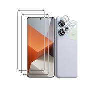 Wookfiss Vetro Temperato per Xiaomi Redmi Note 13 Pro+/Pro Plus 5G, 2 Pezzi 3D Pellicola Protettiva+ 2 Pezzi Pellicola Fotocamera, Anti Graffi HD Trasparenza Protettiva Film for Redmi Note 13 Pro+