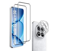 Wookfiss Vetro Temperato per Xiaomi Redmi Note 15 Pro+ 5G/Plus 5G/POCO M8 Pro, 2 Pezzi 3D Pellicola Protettiv 2 Pezzi Pellicola Fotocamera, Anti Graffio, Senza Bolle, Durezza 9H, Ultra Trasparente