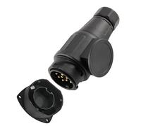 Woola Connettore per rimorchio a 13 poli, 13 poli, 12 V, 13 poli, con copertura per parcheggio, impermeabile, spina AHK a 13 poli per gancio di traino