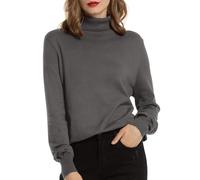 Woolen Bloom Maglione Donna Collo Alto Sweatshirt Maglia Polo Collo Manica Lunga Maglia Pullover Casual Maglieria Felpa Autunno Invernali Primavera