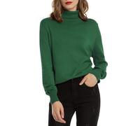 Woolen Bloom Maglione Donna Collo Alto Sweatshirt Maglia Polo Collo Manica Lunga Maglia Pullover Casual Maglieria Felpa Autunno Invernali Primavera