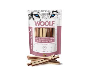 WOOLF Long Chicken And Cod Sandwich 100g strisce con pollo e merluzzo