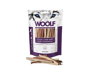 WOOLF Soft Long Lamb And Cod Sandwich 100g strisce morbide con agnello e merluzzo