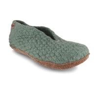 WoolFit Pantofole a piedi nudi in 100% lana vergine biologica, salvia, 40 EU