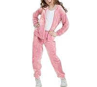 Woolicity Ragazze Felpe Set Velluto Tracksuit 2 Pezzi Outfits Zip Up Hoodies e Pantaloni Abbigliamento Sportivo Jogging Set