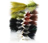 Woolly Bugger - Mosche a mosca per pesca alla trota, assortiti, confezione da 15