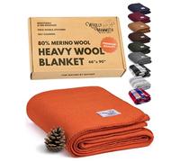Woolly Mammoth Coperta in lana merino, spessa, per campeggio e attività all'aperto, misura grande, 1,8 kg, 1,8 kg, per tempo freddo, emergenza, campeggio, escursionismo, sopravvivenza ed esercito