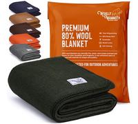 Woolly Mammoth Woolen Company Explorer Collection coperta di lana 66" x 90" Olive verdi
