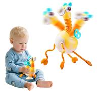 Woollywink Giocattolo Bambino 1 anno Giocattolo Montessori 6 9 12 18 mesi Giocattolo Multi-sensoriale Giraffa Tirare Giocattolo Educativo per Risveglio del Bambino Regalo Nascita per Ragazzo e Ragazza