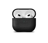 WOOLNUT Custodia in pelle per AirPods 3 Gen - Nero | Premium Apple AirPods 3 Generation Custodia in pelle di alta qualità - Custodia protettiva ed elegante per i vostri AirPods di 3 generazione
