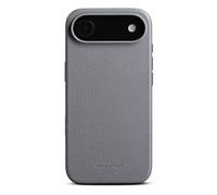 Woolnut Custodia in pelle per iPhone Air, colore grigio, stile scandinavo, compatibile con MagSafe, lati sottili in TPU, fodera in morbida microfibra, bordi rialzati per protezione dello schermo e