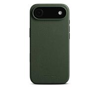 Woolnut Custodia in pelle per iPhone Air - Verde - Pelle pieno fiore scandinava, compatibile con MagSafe, lati sottili in TPU, fodera in morbida microfibra, bordi rialzati per protezione dello schermo