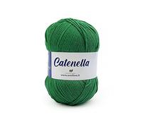 Woolove - Catenella - Filato misto in cotone ecologico e poliestere Ideale per amigurumi - certificato Oeko-Tex Standard 100 per Ferri/uncinetto: 3.00/4.00 - Verde 130 1 pz 100 gr